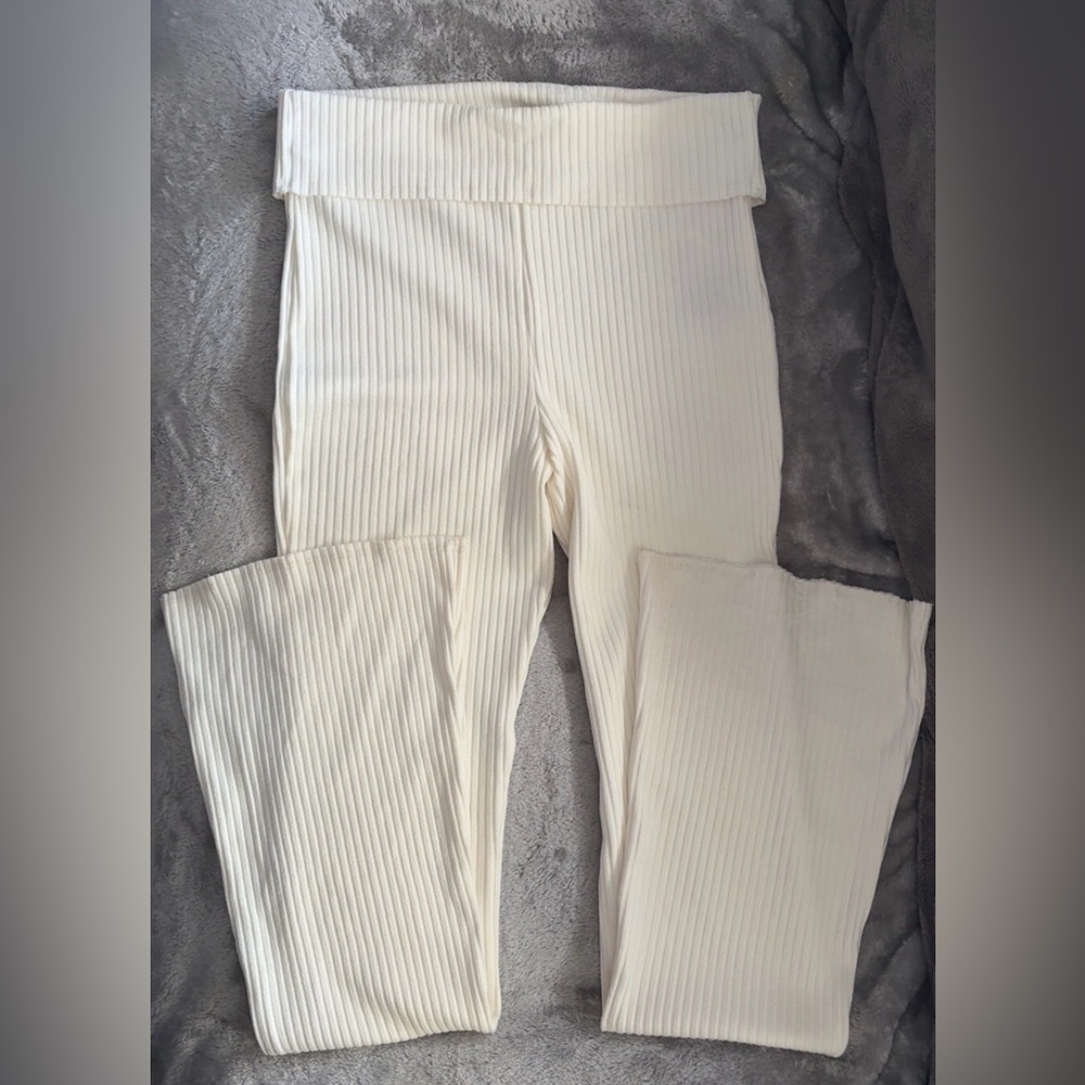 Wild Fable Cream Ribbed Pants - Picture 2 of 5